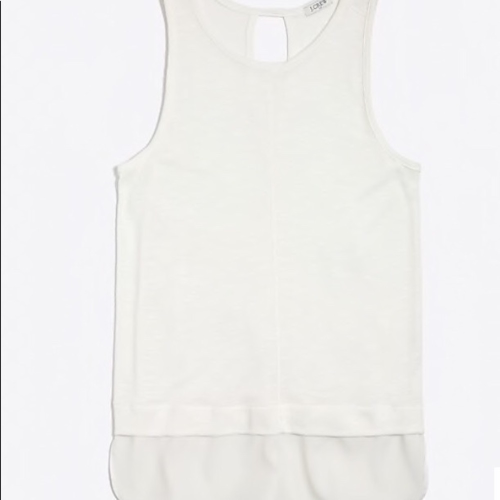 J.Crew Drapey tank top with silky hem/ivory